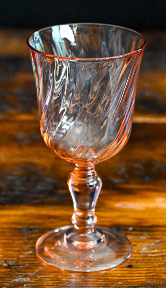 Rosaline Cristal D'arques Optic Swirl water goblet