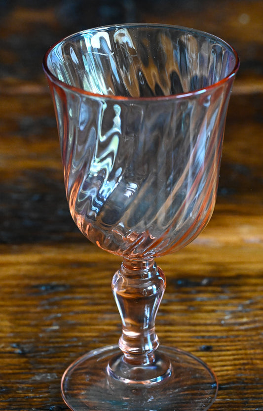 Rosaline Cristal D'arques Optic Swirl water goblet