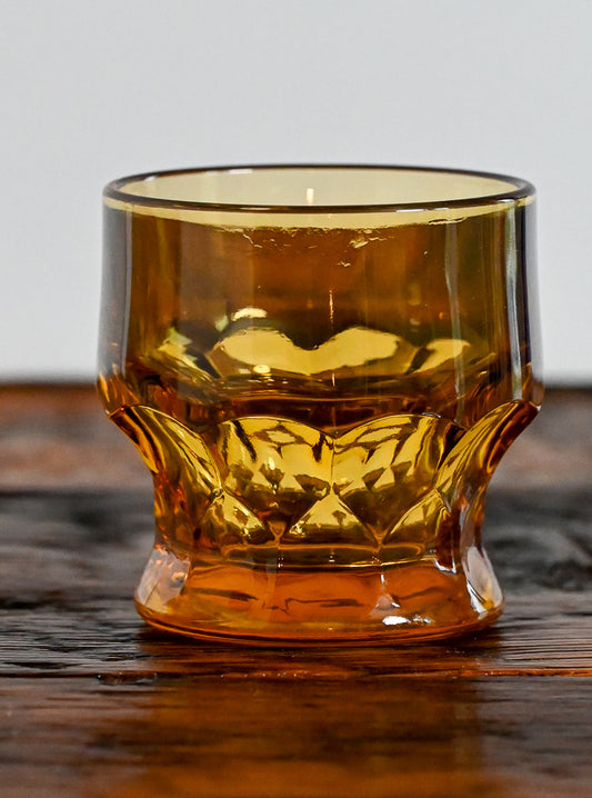 Anchor Hocking amber honeycomb tumbler