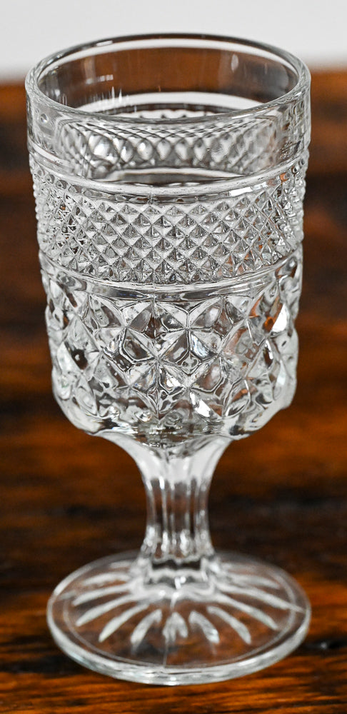  Anchor Hocking clear glass goblets