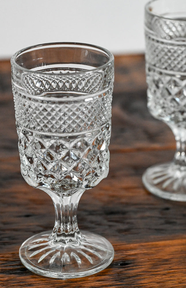 Anchor Hocking  clear glass goblets
