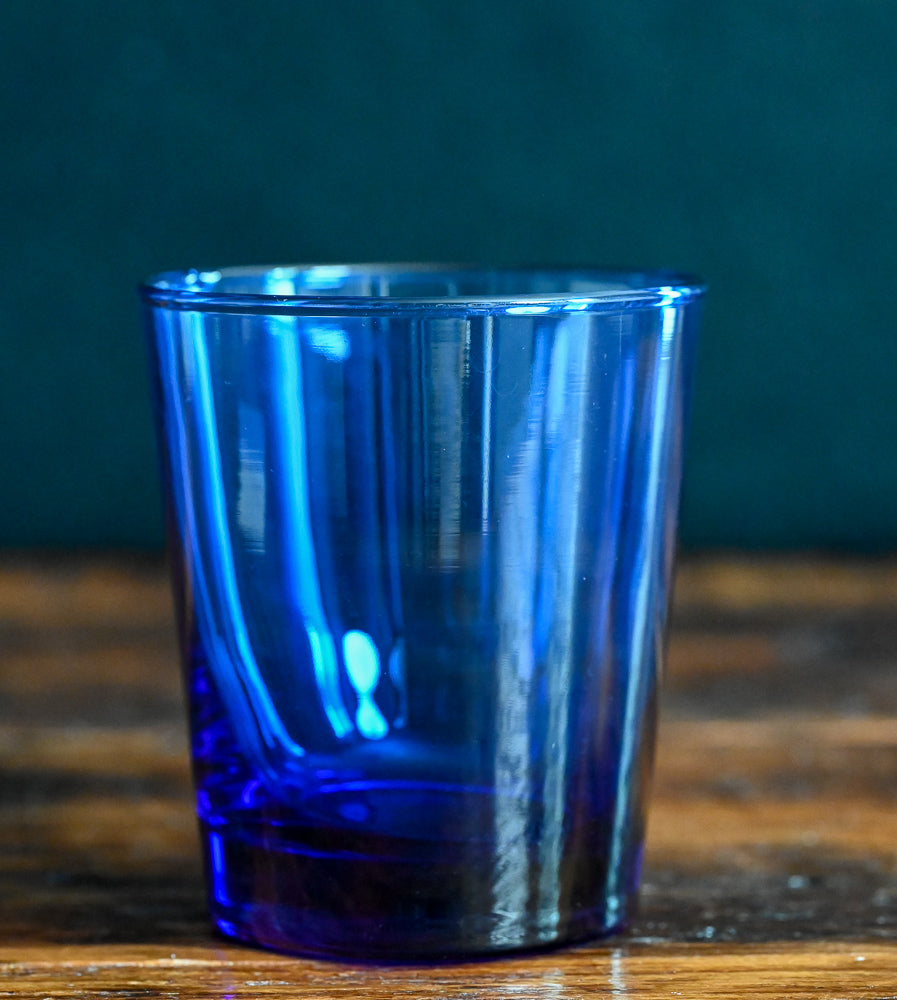 cobalt blue Anchor Hocking rocks glasses