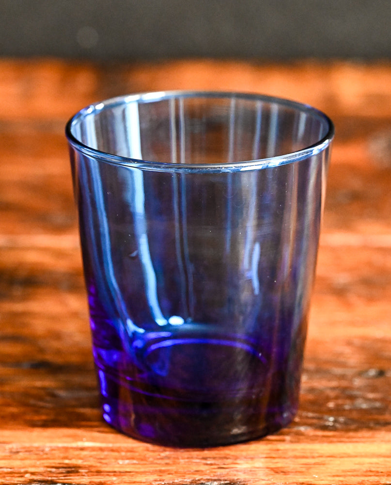 cobalt blue Anchor Hocking rocks glasses