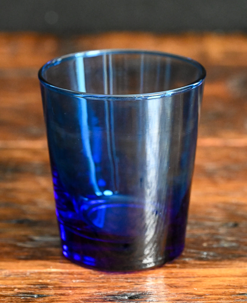 cobalt blue Anchor Hocking rocks glasses