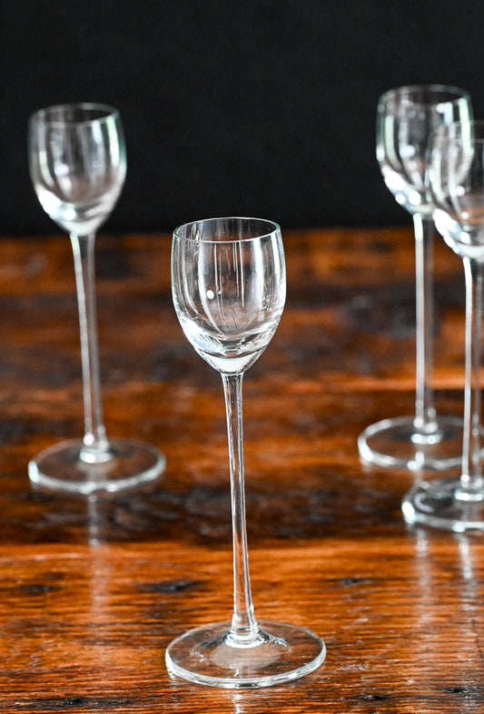 tall clear cordial glasses