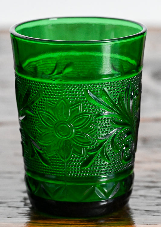 Anchor Hocking green glass tumblers