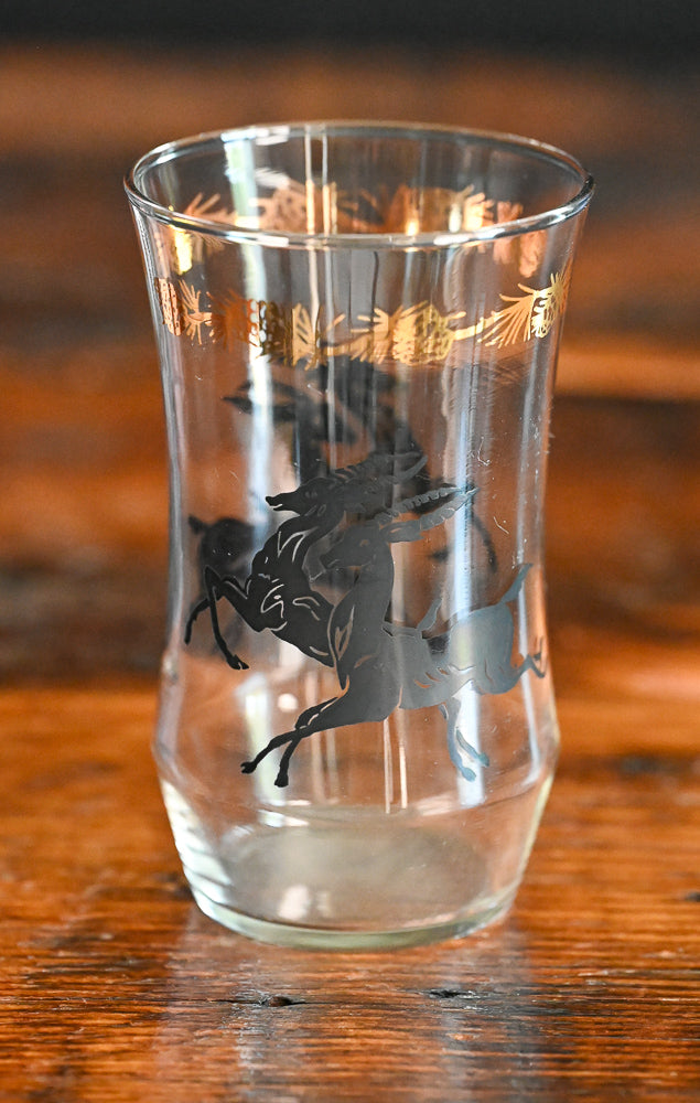 black gazelle gold pinecone patterned Barlett Collins tumbler