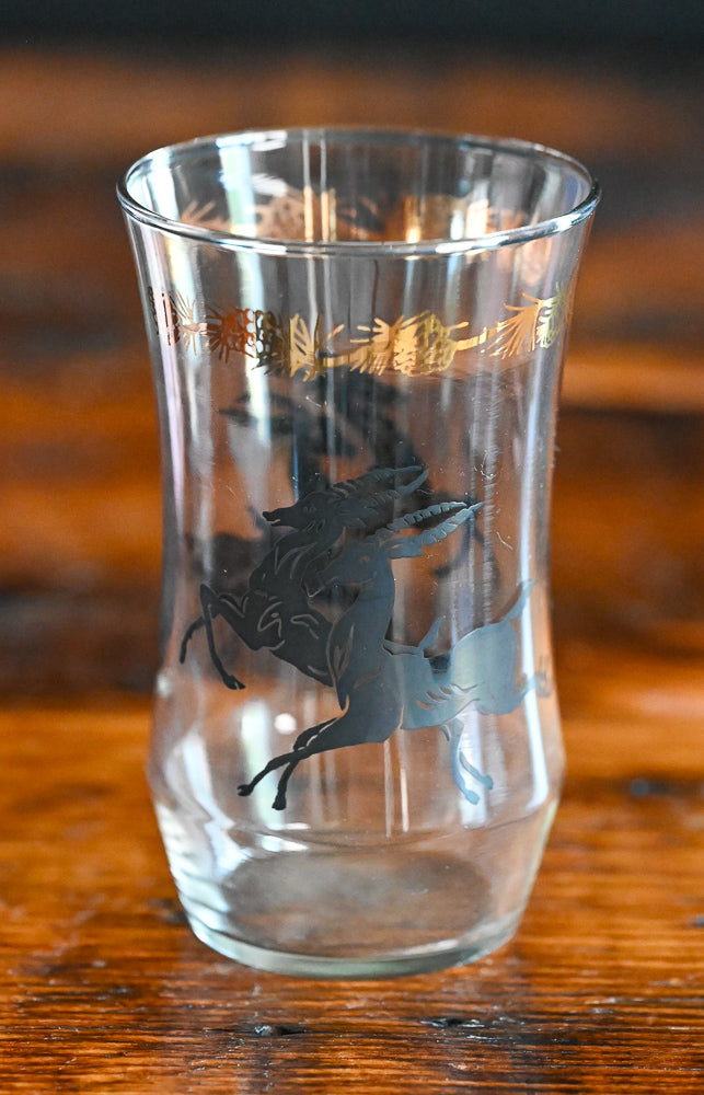 black gazelle gold pinecone patterned Barlett Collins tumbler