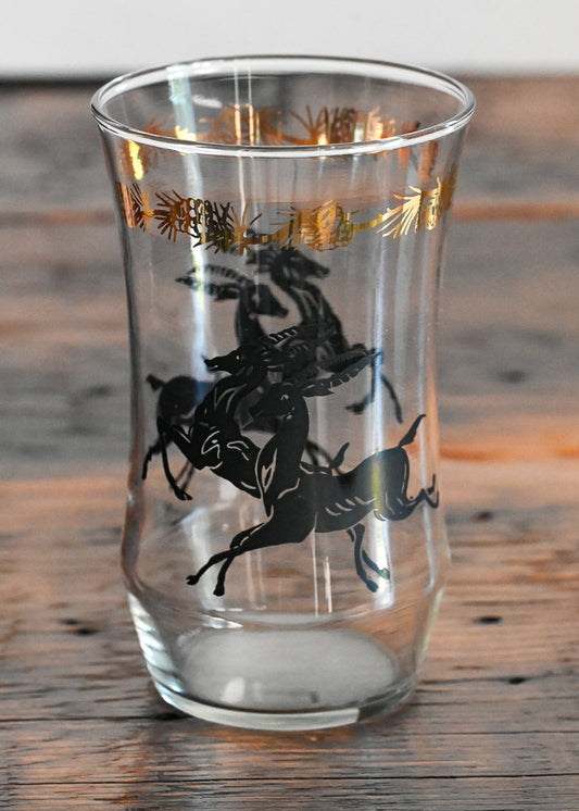 black gazelle gold pinecone patterned Barlett Collins tumbler