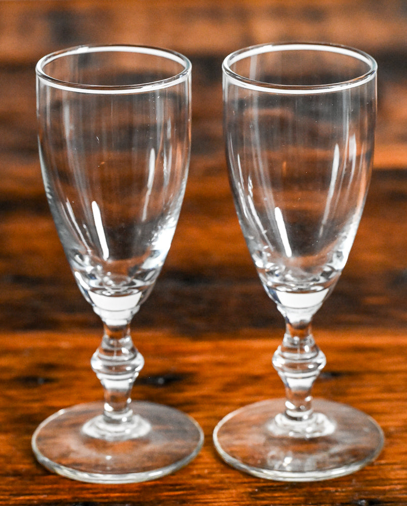 clear glass Libbey Champagne flutes