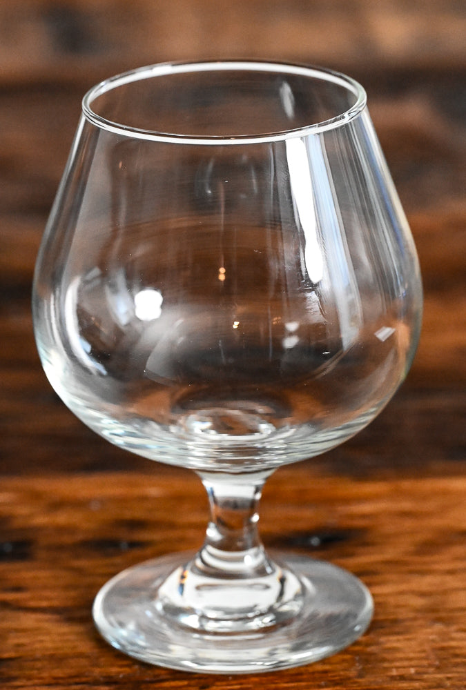 clear brandy snifter