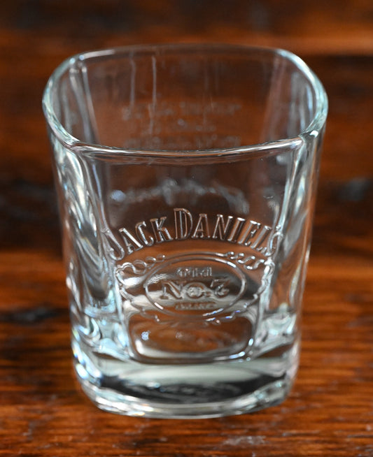 clear Jack Daniel's rocks glass