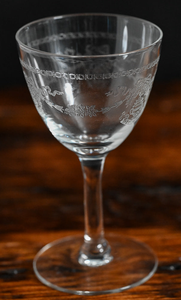 Blackstone Hotel Chicago engraved wine glasses