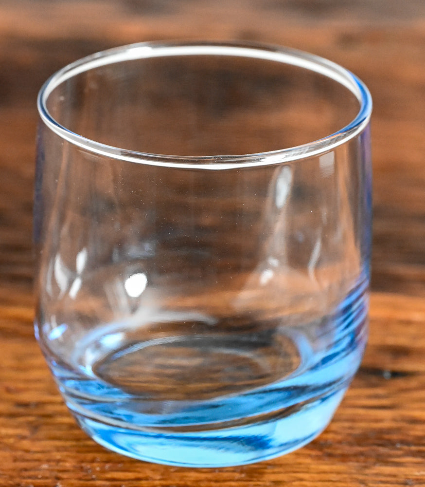 Libbey blue glass lowballs
