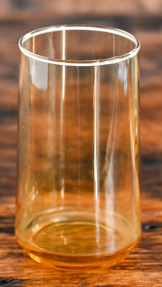 amber glass tumblers