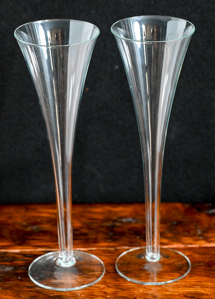 tall clear champagne flutes
