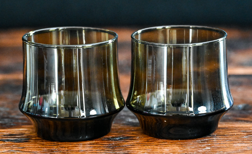 brown Libbey Tawny Accent Rock Glass