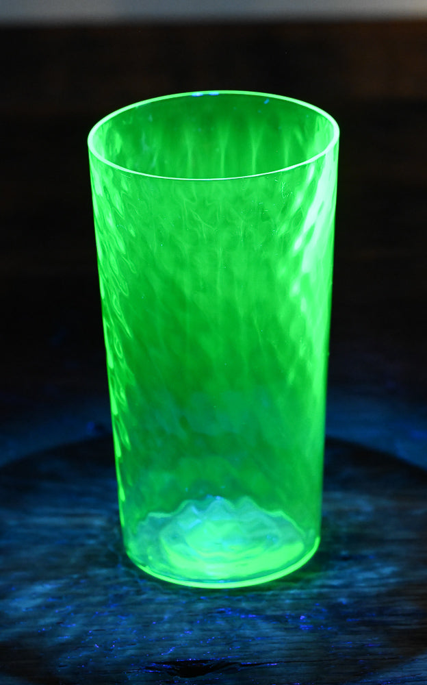 green glowing tumbler