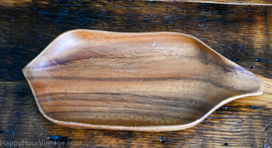 oblong vintage wood Royal Acacia tray