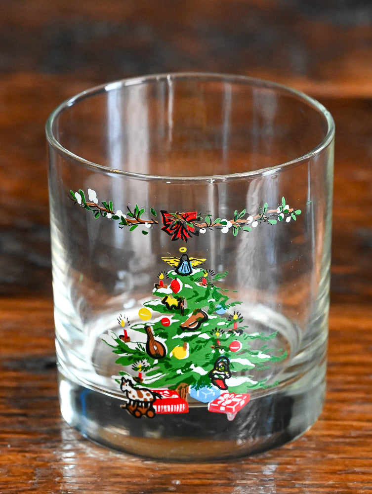 Montgomery Ward 1979 Holiday rocks glass