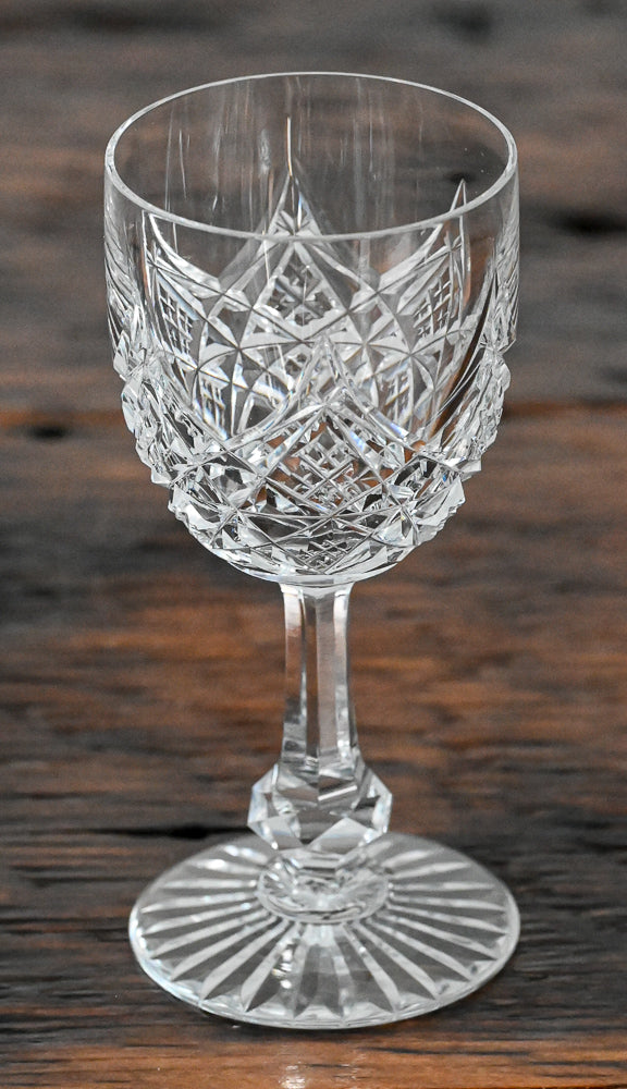 Baccarat cut crystal sherry glasses