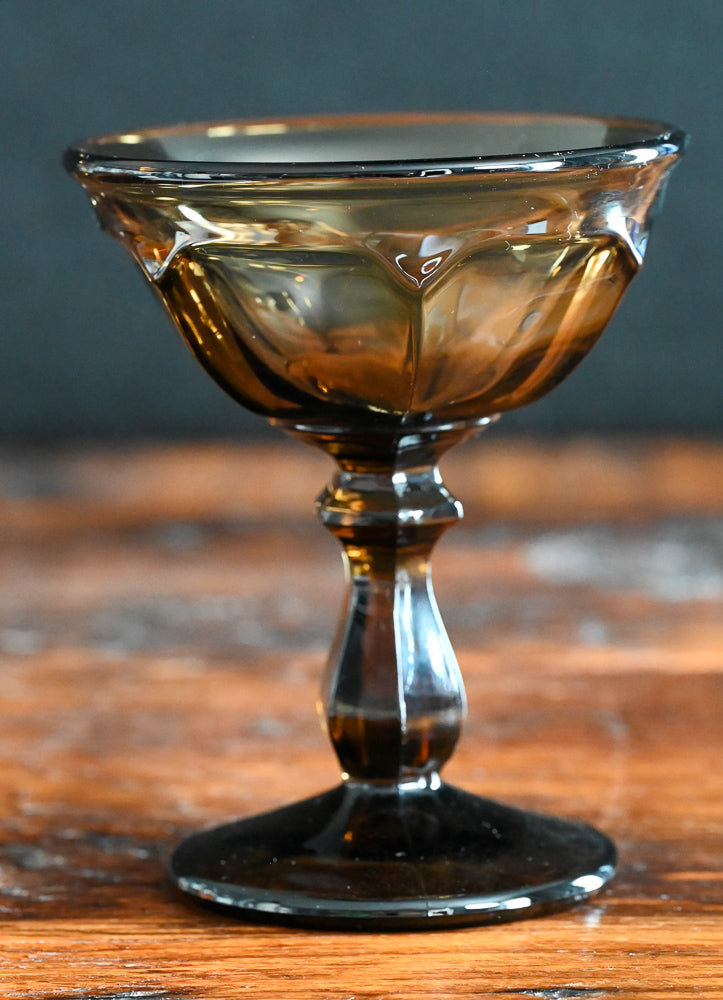 brown glass Noritake Provincial Coupe