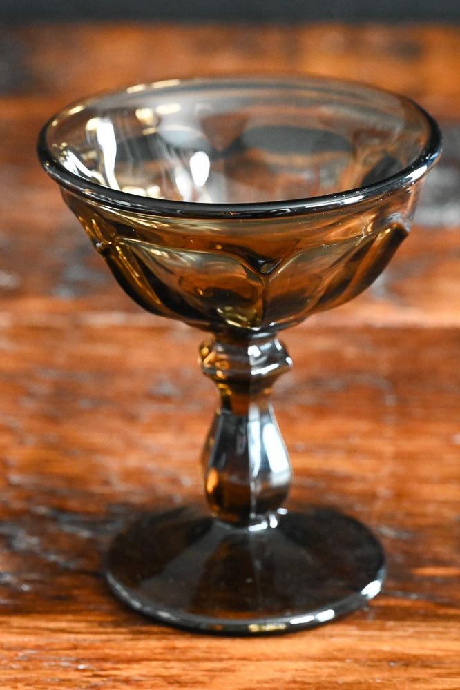 brown glass Noritake Provincial Coupe