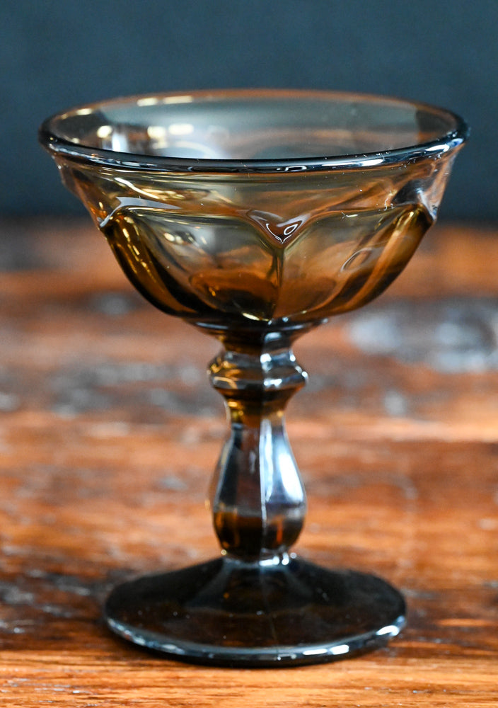 brown glass Noritake Provincial Coupe
