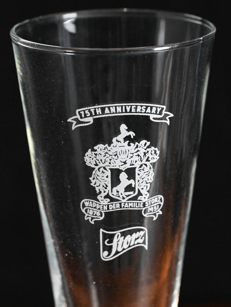 clear pilsner glass with Storz logo