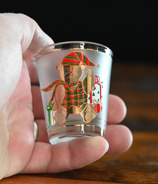 Culver Christmas Teddy Bear shot glass