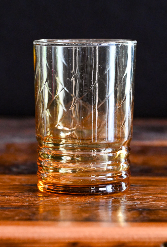 amber beveled tumbler glasses