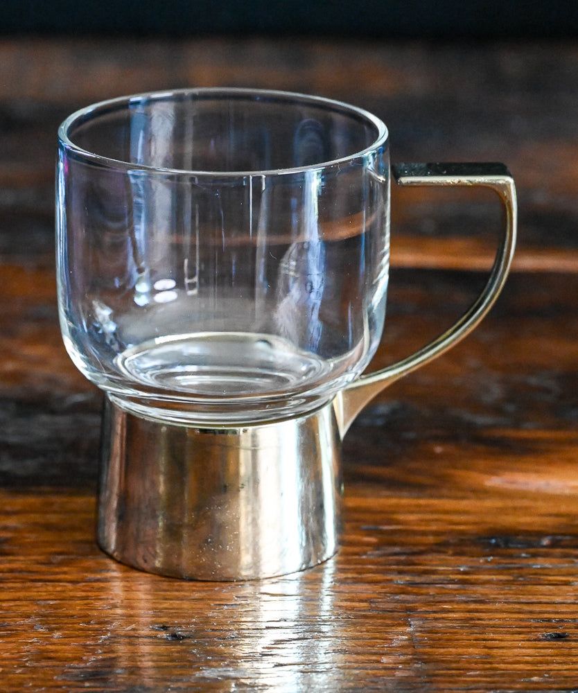 metal base holder clear glass mugs - Melco Glendale