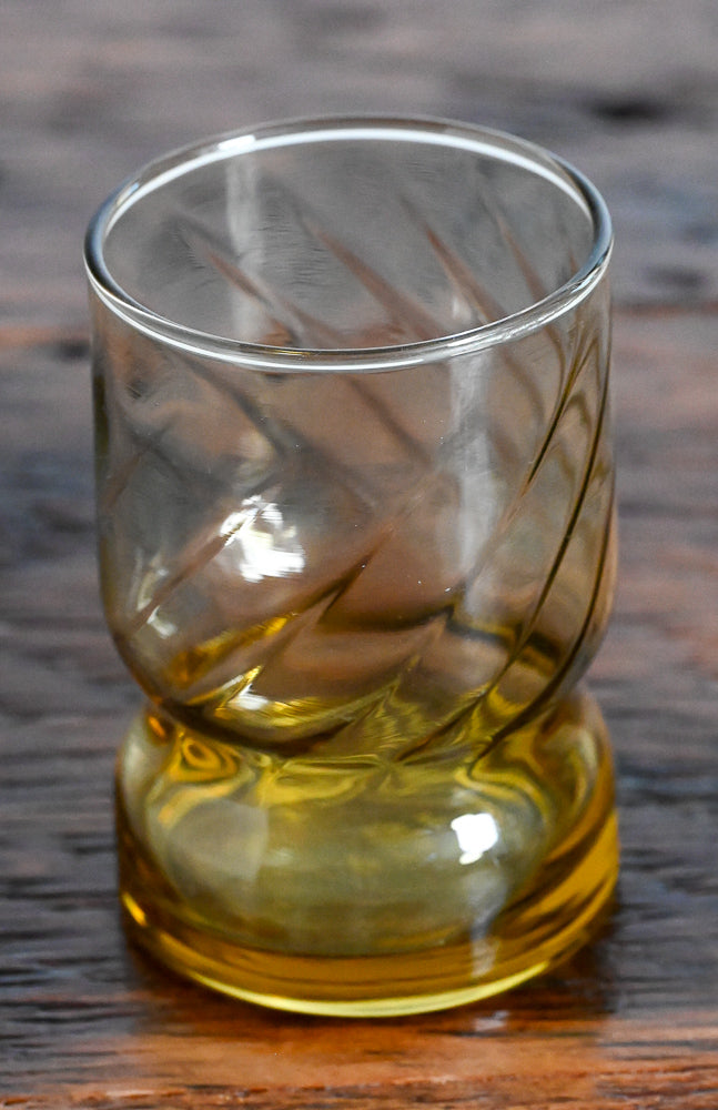 amber glass swirl tumbler