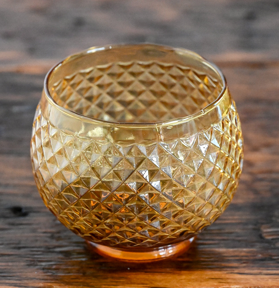 amber glass lowball