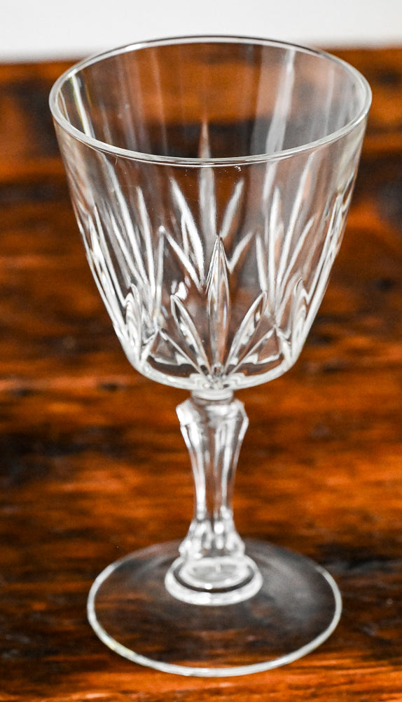 Cristal D'arques clear cut wine glasses