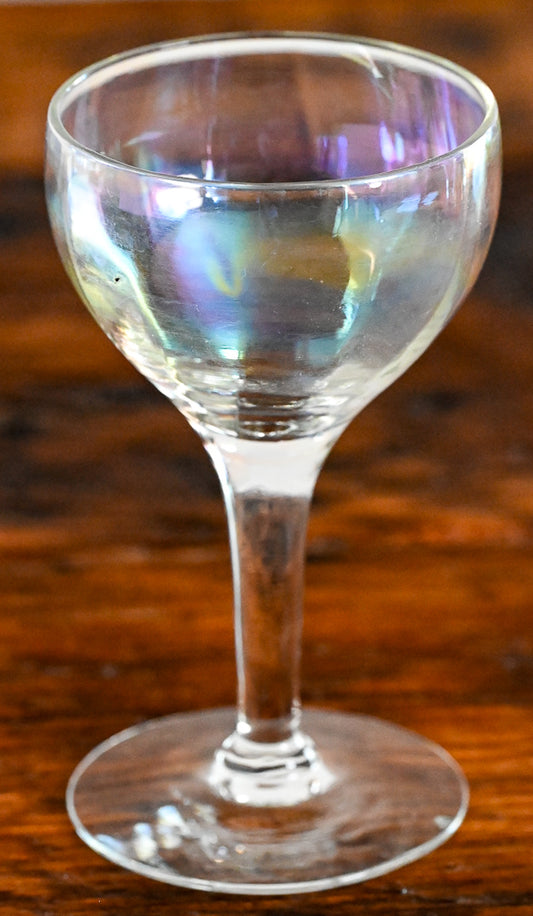 iridescent cordial glasses