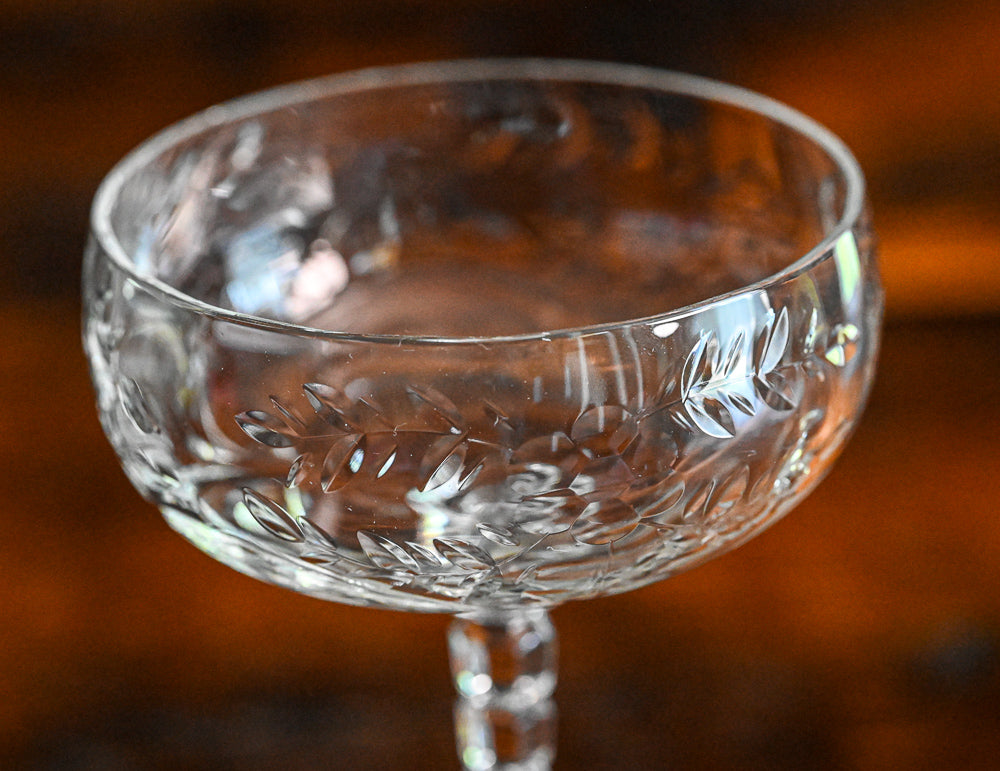 clear Baden by Rock Sharpe tall sherbet glasses