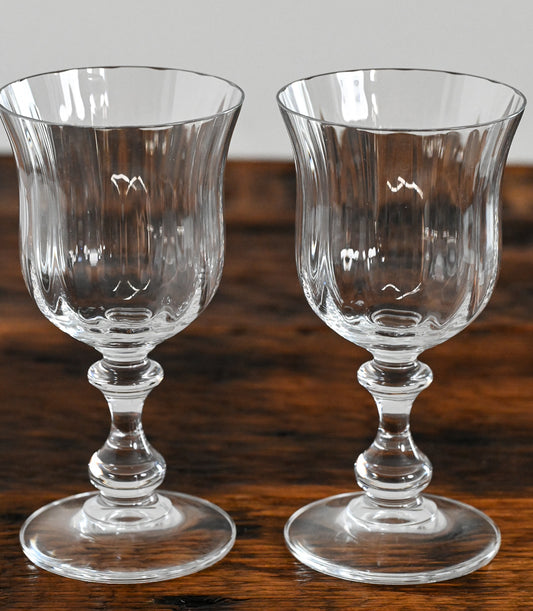 Mikasa clear tall stemmed wine glasses