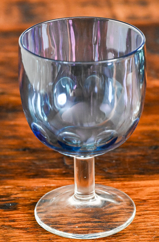 Bartlett Collins iridescent blue purple goblet