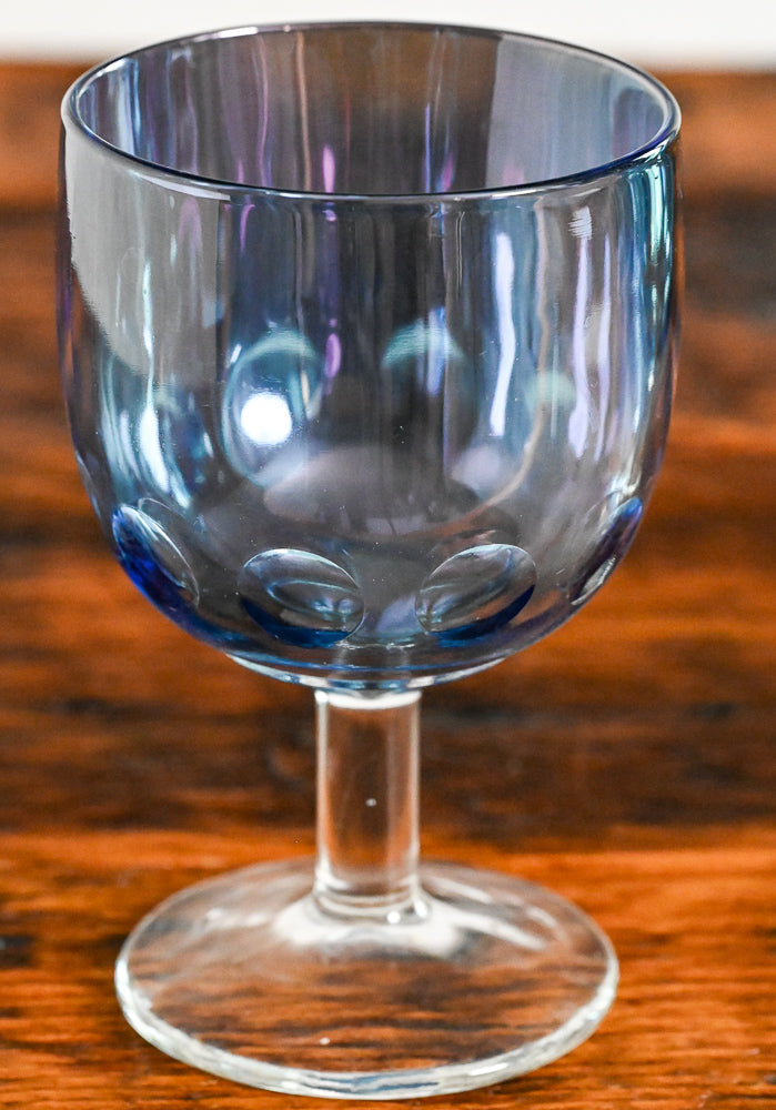 Bartlett Collins iridescent blue purple goblet