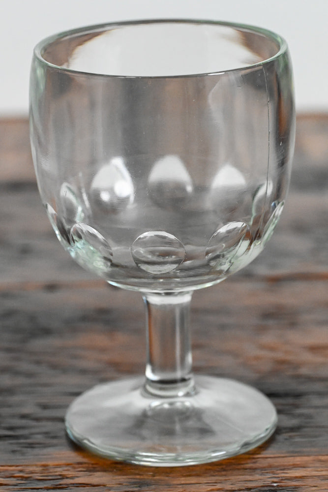 clear Bartlett Collins thumbprint goblet