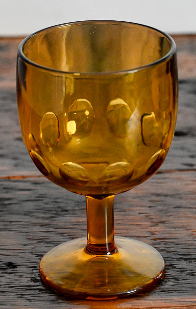 Bartlett Collins amber glass goblets
