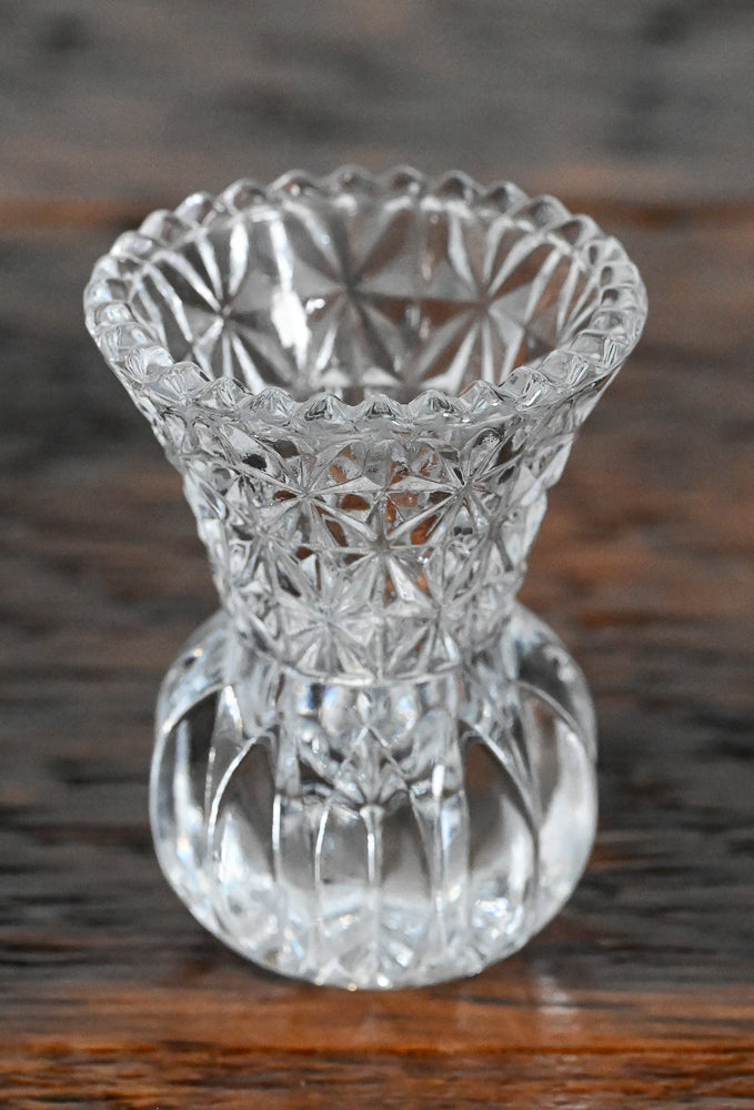 Princess House clear crystal toothpick holder or bud vase