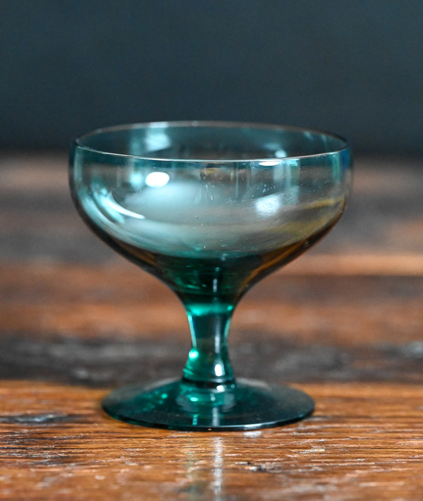 green glass small cocktail coupe