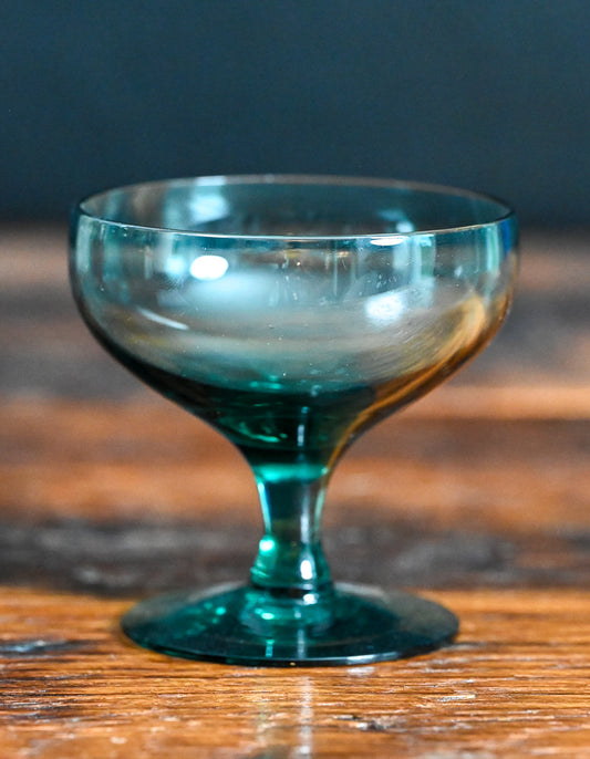 green glass small cocktail coupe