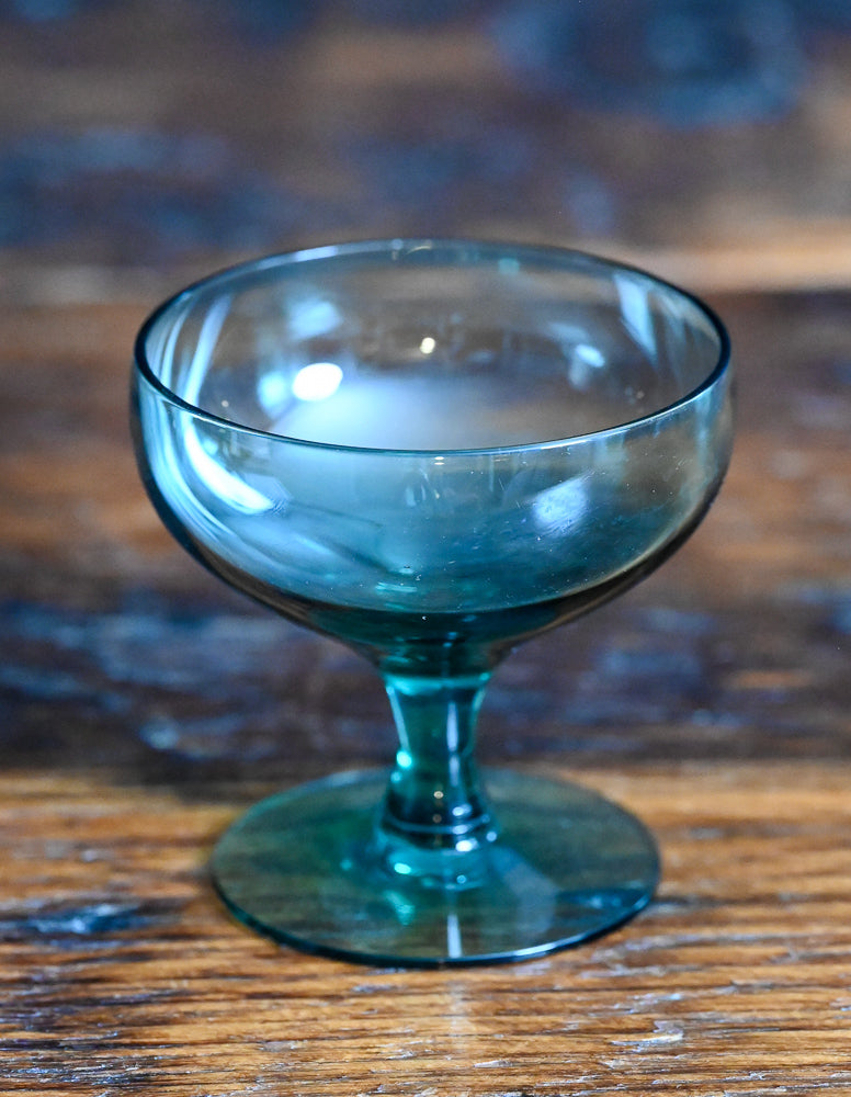 green glass small cocktail coupe