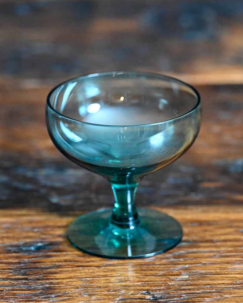 green glass small cocktail coupe