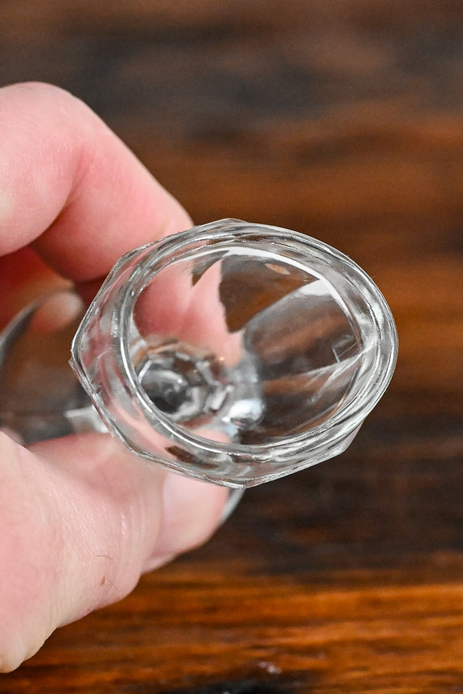 clear glass eyewash cup