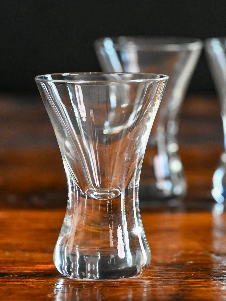 clear flared shot glass