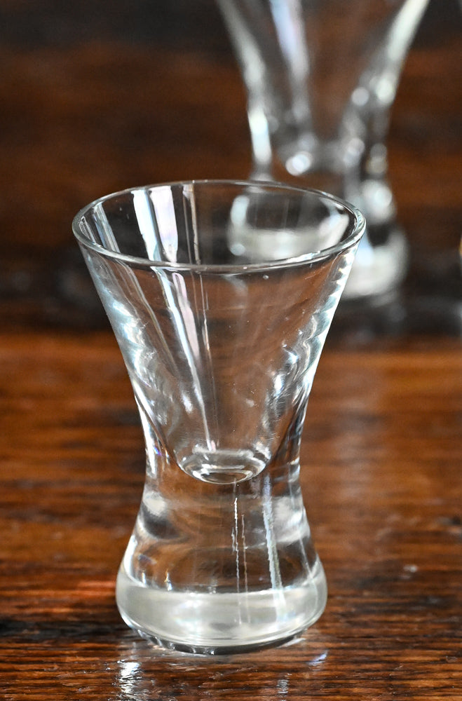 clear flared shot glass